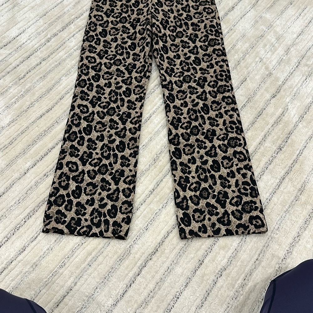 Sezane leopard Ankle Cropped Pants